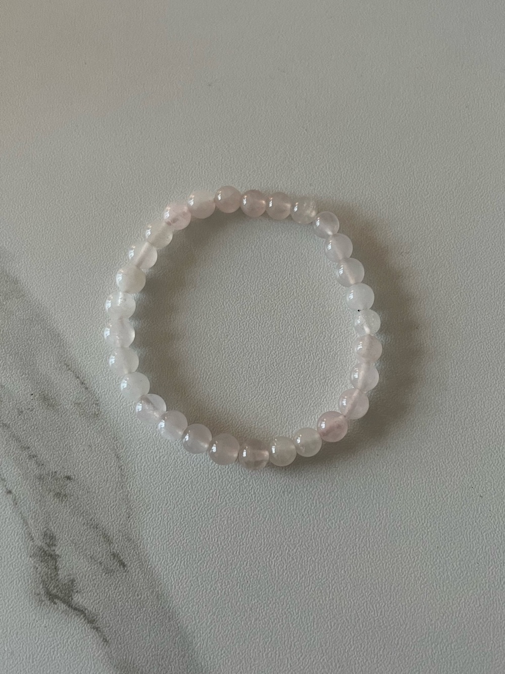 Rose Quartz Beaded Stretch Bracelet